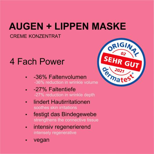 Preview: Augen + Lippen Maske Vorteile und dermatest Bewertung